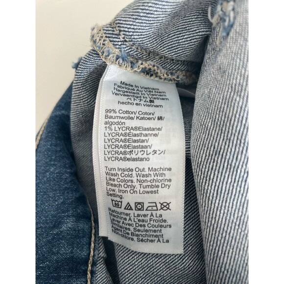 J Crew Factory Size 30 Wide Leg Patch Pocket Full Length Blue Jeans NWT Modern - Picture 5 of 6